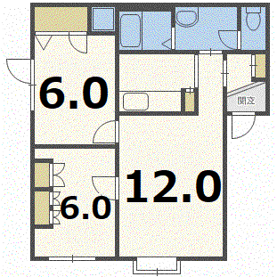 PRIME MAISON行啓通(2LDK/1階)の間取り写真