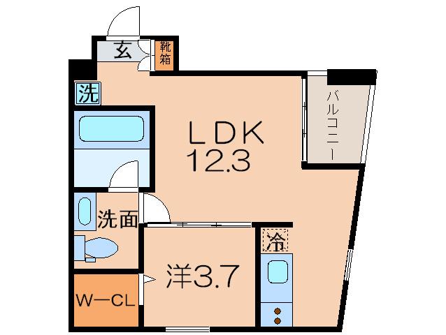 シャトーアンドホテル名駅南II(1LDK/11階)の間取り写真