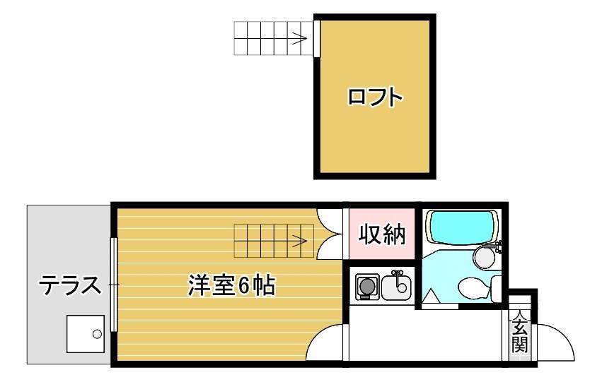 AXISII(1SK/1階)の間取り写真