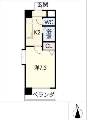 レスポアールコア(1K/2階)の間取り写真
