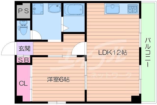 メゾングランデ(1LDK/1階)の間取り写真