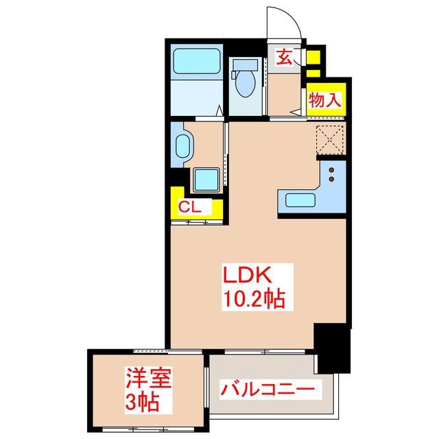 LANDMARK高麗(1LDK/4階)の間取り写真