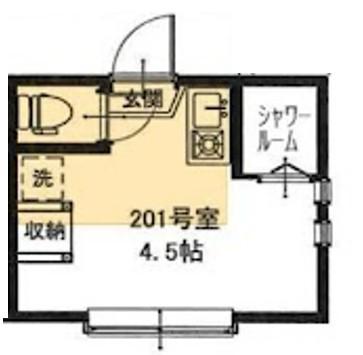 アーバンプレイス雑司ヶ谷B(ワンルーム/2階)の間取り写真