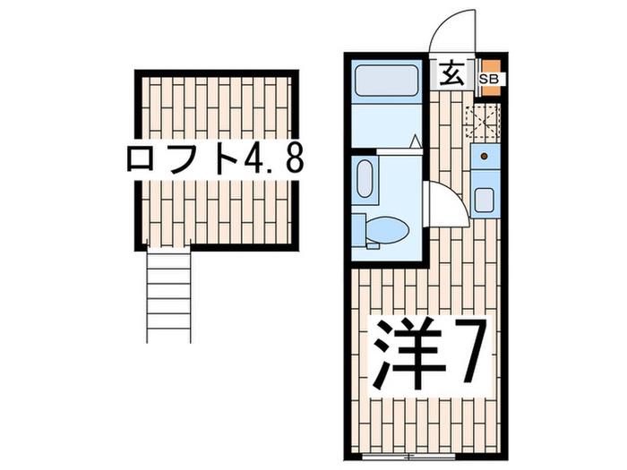 メゾンマルクパ-ジュ富岡西(ワンルーム/2階)の間取り写真
