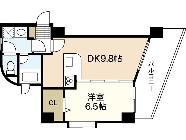 ベルフルール(1LDK/4階)の間取り写真