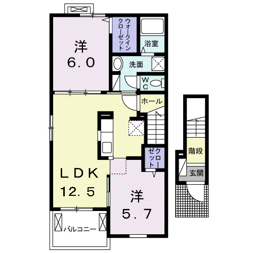 DAIMARU-V(2LDK/2階)の間取り写真