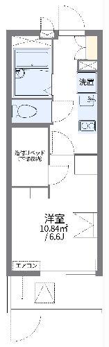 レオパレスカメリア西片江(1K/1階)の間取り写真