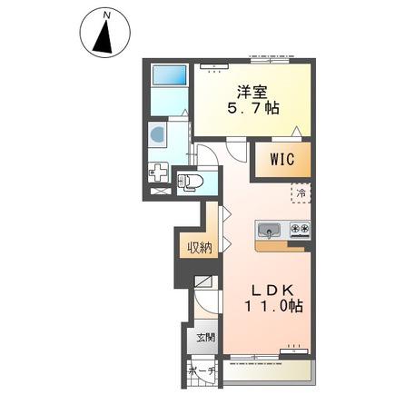 セレーナ(1LDK/1階)の間取り写真