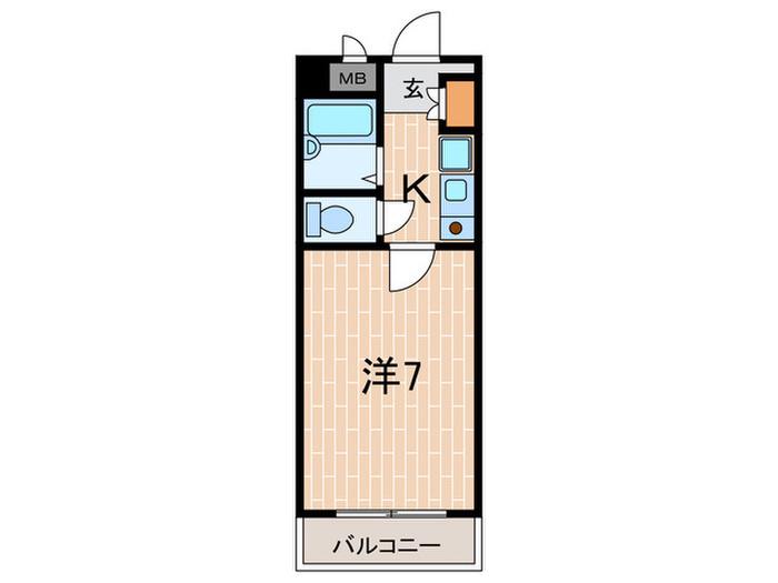 たけさだハイツII(1K/3階)の間取り写真