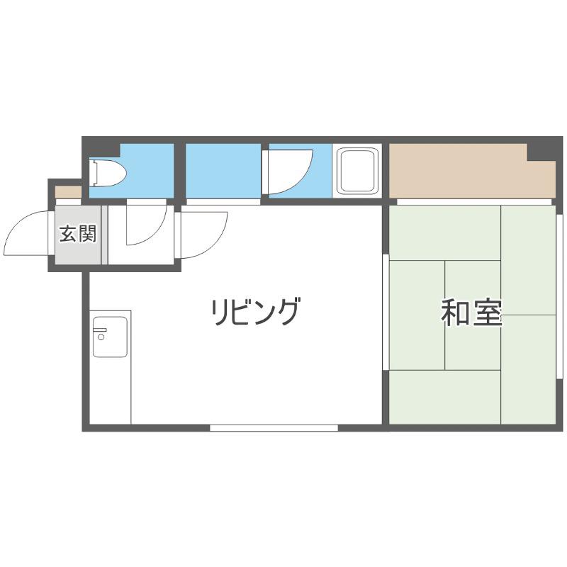 ハイムミント(1LDK/4階)の間取り写真