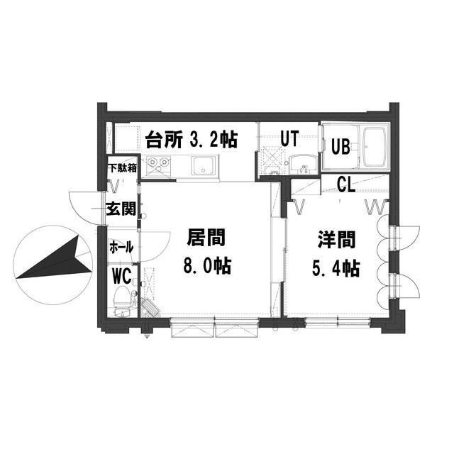 グランメール南郷通9(1LDK/1階)の間取り写真