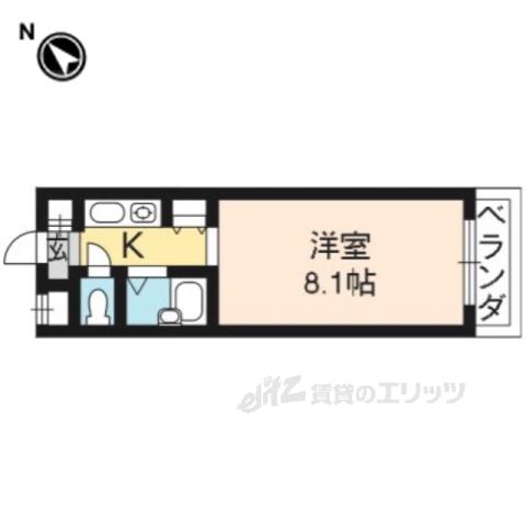 コアロード鷹ヶ峰(1K/3階)の間取り写真
