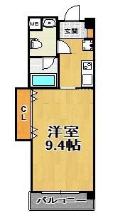 W.O.B 塚本(1K/4階)の間取り写真
