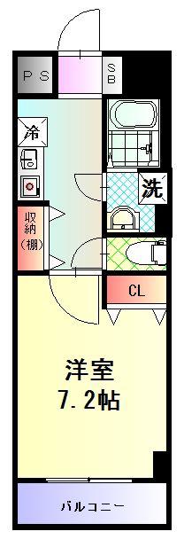 ソレイユ(1K/3階)の間取り写真