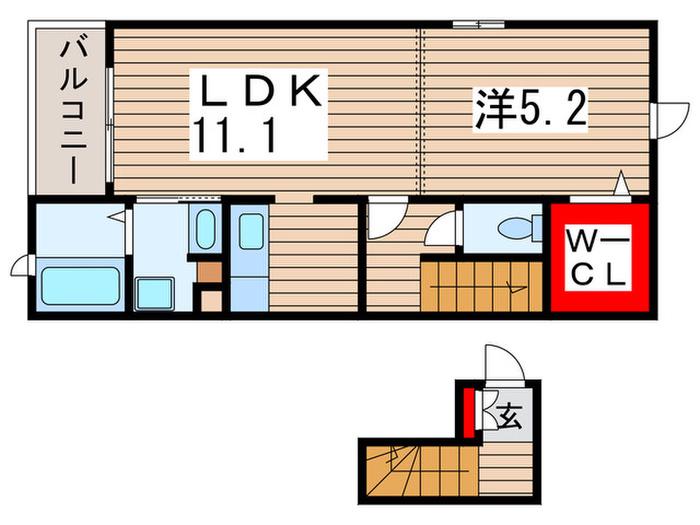 クリーンパレスIII(1LDK/2階)の間取り写真