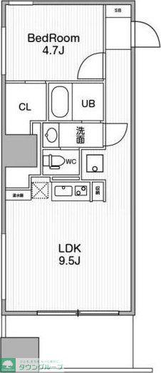 アーバンフラッツ池袋プレミアム(1LDK/18階)の間取り写真