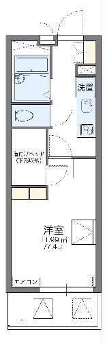 レオパレスリモーネII(1K/2階)の間取り写真