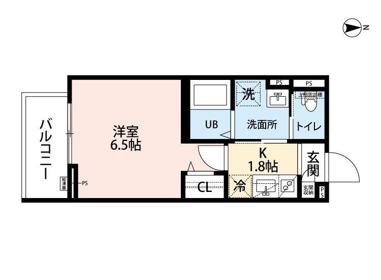 ROBOT HOME 尼崎センタープール前(1K/1階)の間取り写真