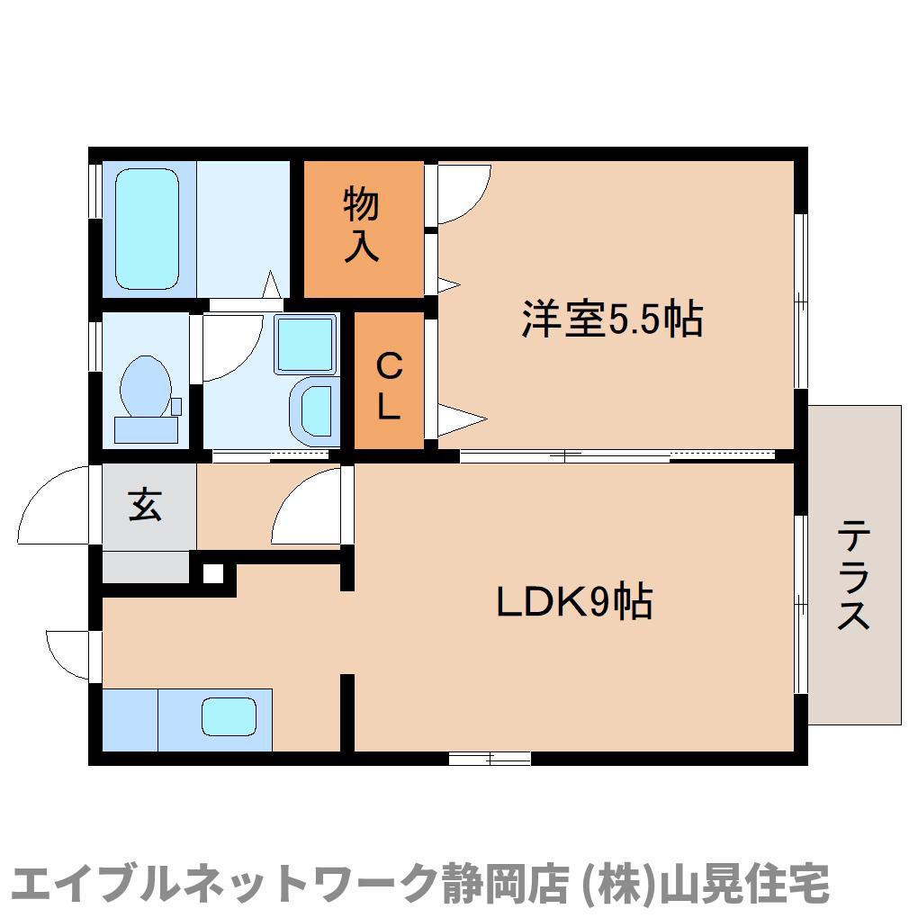 ヒルバレー(1LDK/1階)の間取り写真
