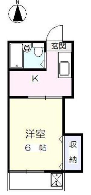 シャトーハイツ(1DK/1階)の間取り写真