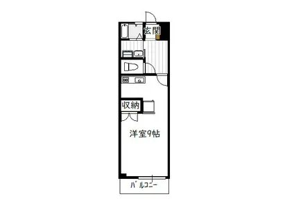 平成企画コーポ(ワンルーム/2階)の間取り写真