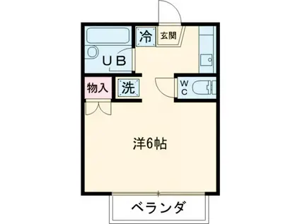 メゾンTAKA A棟(ワンルーム/2階)の間取り写真