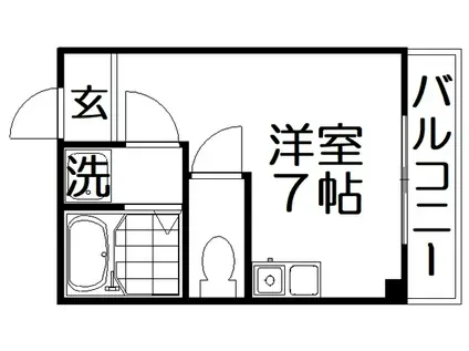 曙マンション(ワンルーム/4階)の間取り写真