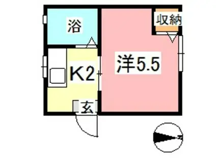 サクラハイツ(1K/1階)の間取り写真