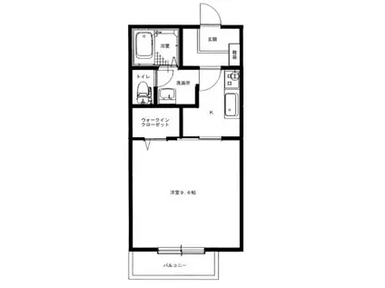 エスポワール吉岡4号地(1K/1階)の間取り写真