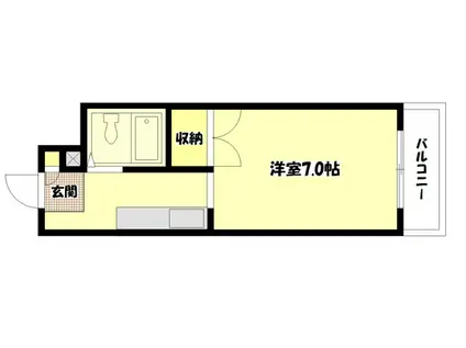 RMハイツ(1K/2階)の間取り写真