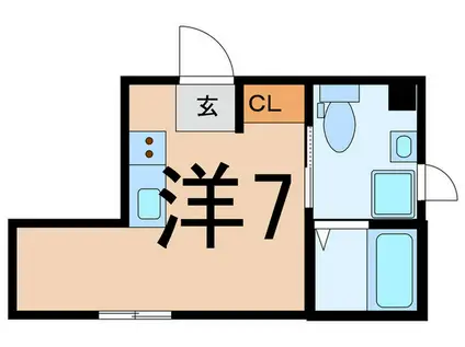 CONCEPT YOKOHAMA ウエスト(ワンルーム/1階)の間取り写真