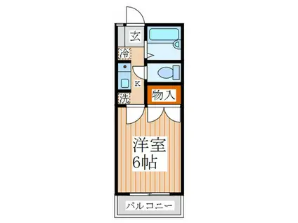 コーポ岩崎(1K/1階)の間取り写真