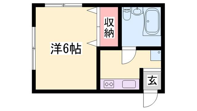 エコ土山(1K/1階)の間取り写真