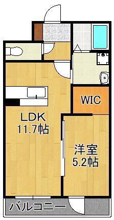 サンクレスト・大谷(1LDK/1階)の間取り写真