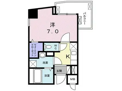 メゾン・ドゥ・アルモニー(1K/4階)の間取り写真