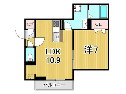 グラナーデ西加平(1LDK/1階)の間取り写真