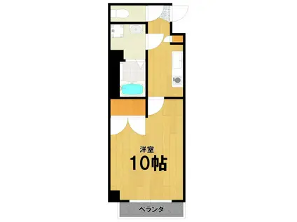 HABICERA京都下鴨(1K/2階)の間取り写真