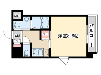 ヴェリテ新大阪イースト(1K/4階)の間取り写真