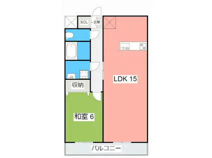 AP-V(1LDK/1階)の間取り写真