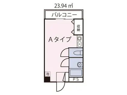 ドミール今池(1K/8階)の間取り写真