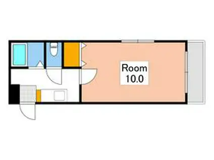 ウエストヒルズ野田B棟(1K/3階)の間取り写真