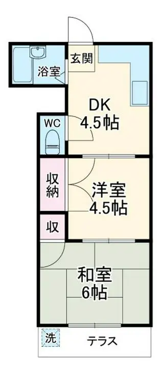 グリンピュア日総 1階階 間取り