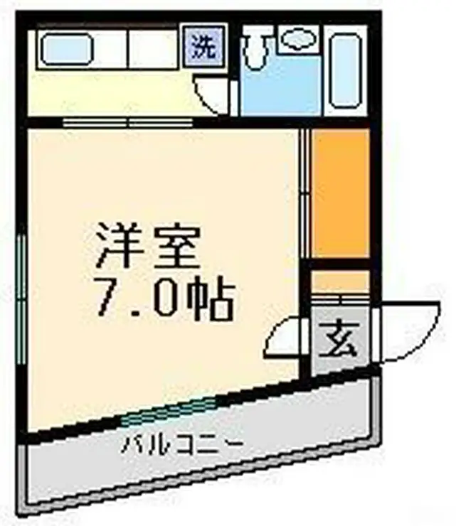 中居町コーポ 3階階 間取り