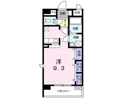 サンハイツ大島(ワンルーム/3階)の間取り写真