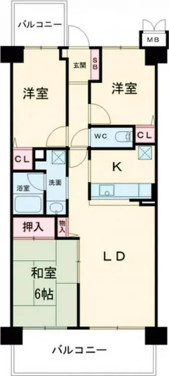 コスモ茂原 11階階 間取り