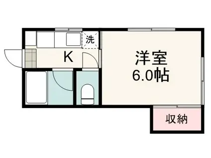 エクセルKII(1K/1階)の間取り写真