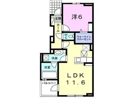 ＪＲ東北本線 鹿島台駅 徒歩24分 2階建 築10年(1LDK/1階)の間取り写真