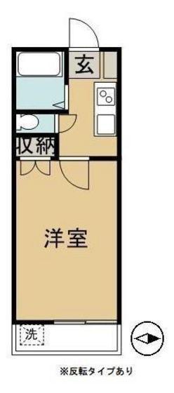 キャフェフロール(1K/1階)の間取り写真