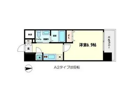 エスリード難波レジデンス(1K/10階)の間取り写真