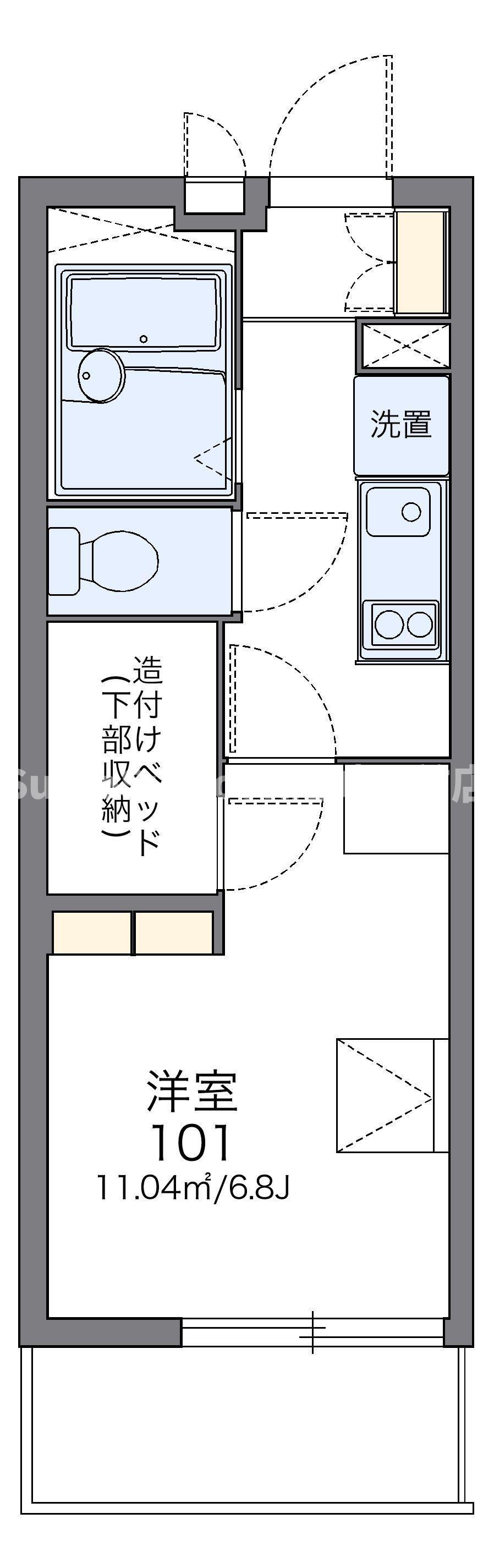 レオパレスエクセル御幣島(1K/2階)の間取り写真